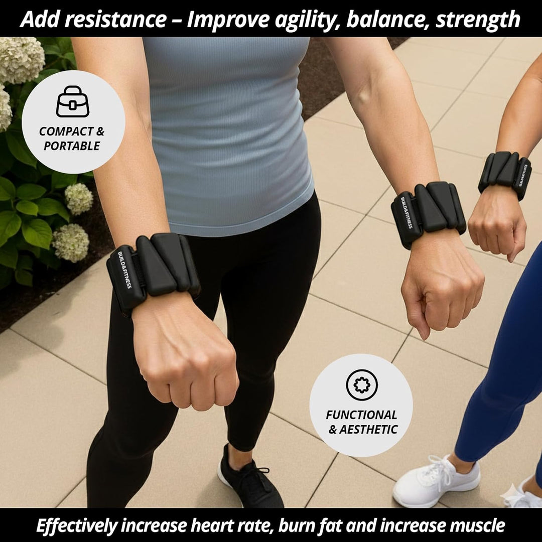 Handgelenk & Knöchel Gewichte Verstellbare Bänder für Frauen und Männer Workouts 2er Set je 0,5kg Pe
