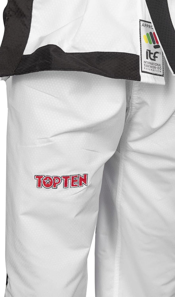 TOP TEN Taekwon-Do Master Dobok „Diamond“ (ITF approved) 160 Weiss, 160 Weiss