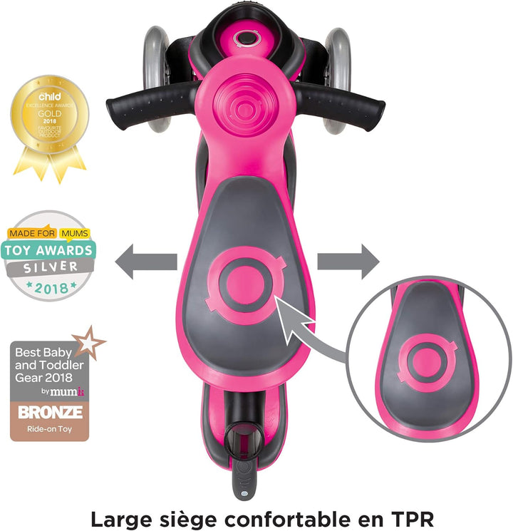 GLOBBER GO-UP Comfort – 3 in 1 Dreirad, Laufrad und Scooter, 120/80 mm, ABEC 5, 3-rädrig, höhenverst