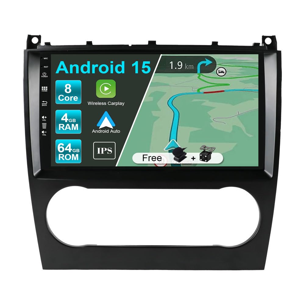 JOYX Android 13 IPS Autoradio Passt für Mercedes-Benz C-Class W203 W209 C180 C200 CL203 C209 (2004-2
