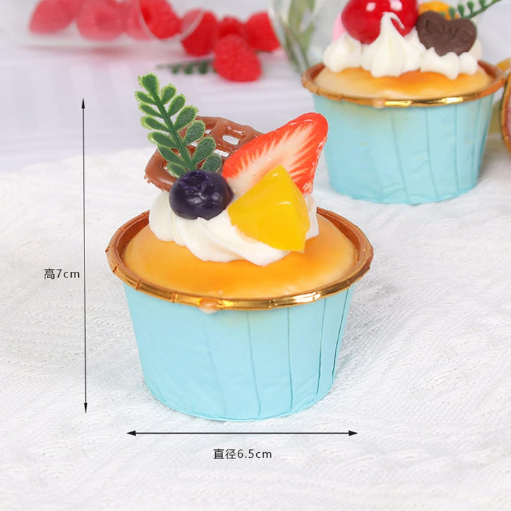 Tyenaza Cupcake-Modell 6 Stück Künstlicher Gefälschter cupcake Realistische Kuchen-Simulations-Model