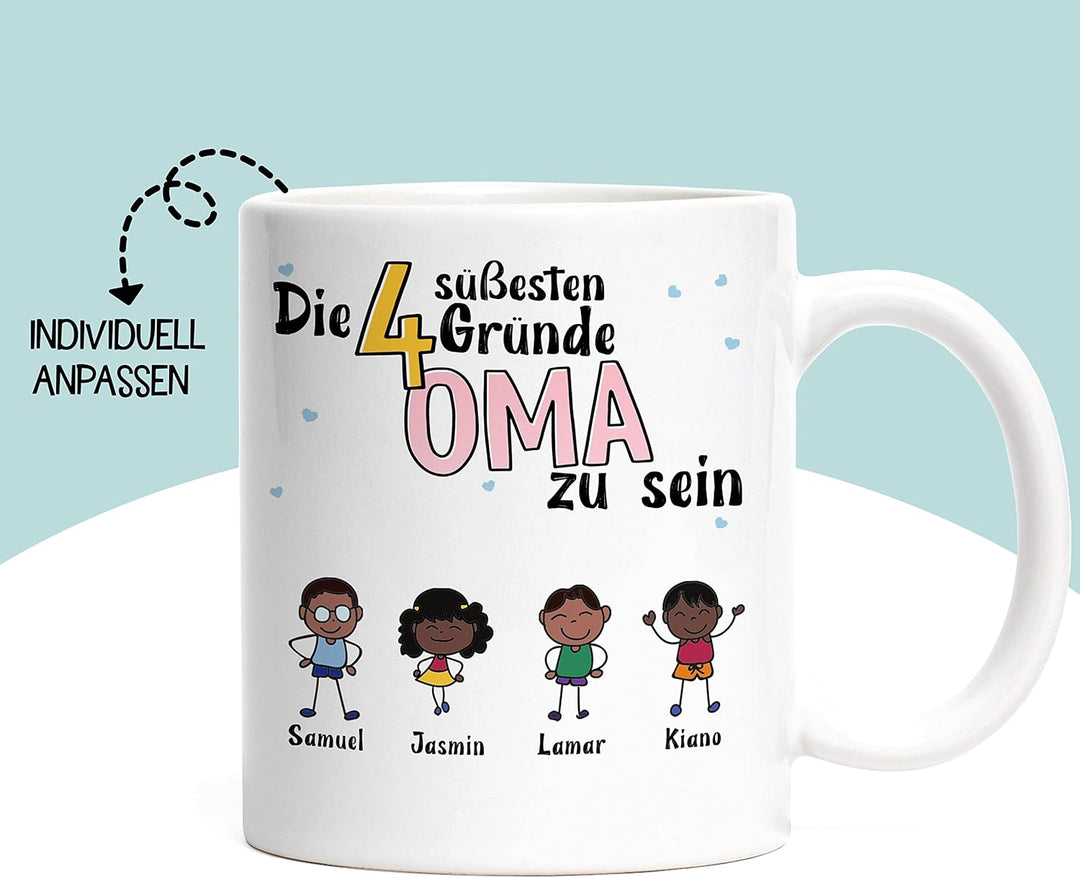 Oma Tasse Geburtstag Personalisiert für Oma Enkel Enkelin Baby Geschenk Kinder Oma Geschenk Mutterta
