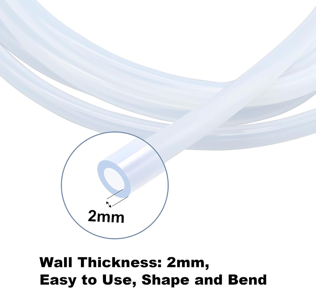 LAVMHAB Silikonschlauch 3mm ID x 7mm OD 8 Meter Länge, Lebensmitteltaugliche Schläuche Flexibler Sch