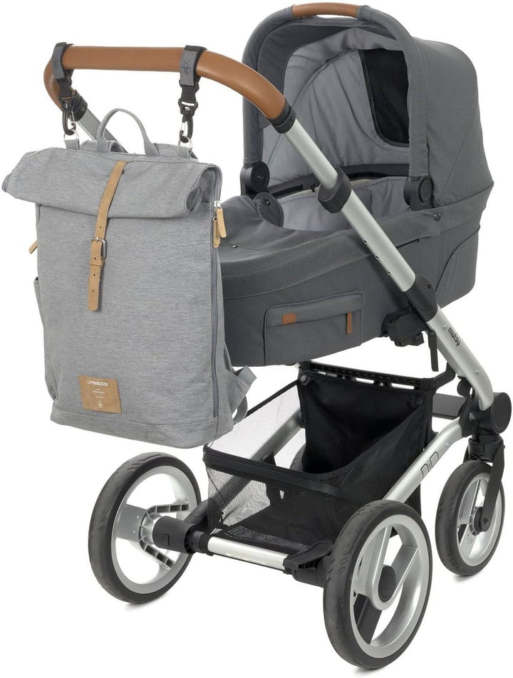 LÄSSIG Green Label Rolltop Backpack Grey Melange