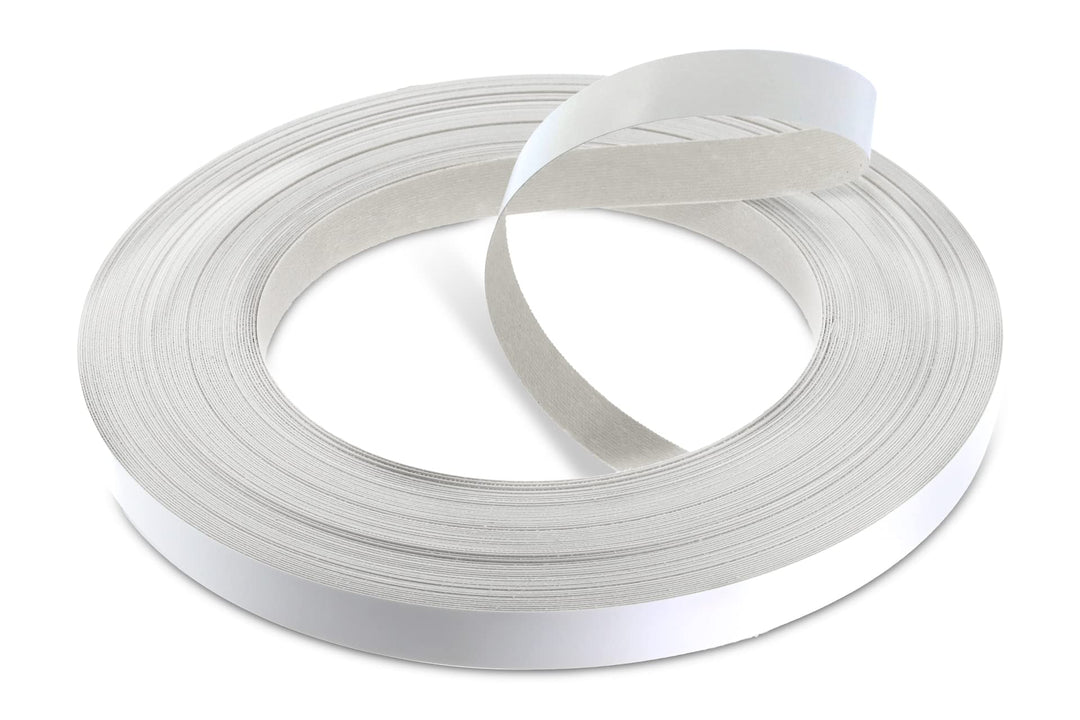 WoodPress® 19mm Mattweisse Melamin Kantenumleimer mit Schmelzkleber – 50m Industrielle Rolle – Einfa