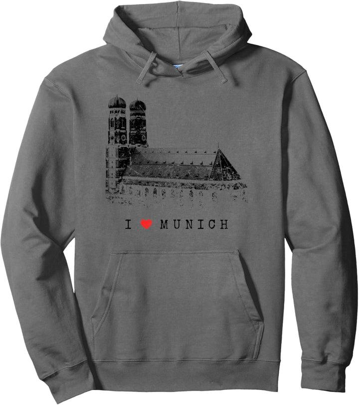 München Frauenkirche Vintage Skyline Bayern I Love Munich Pullover Hoodie