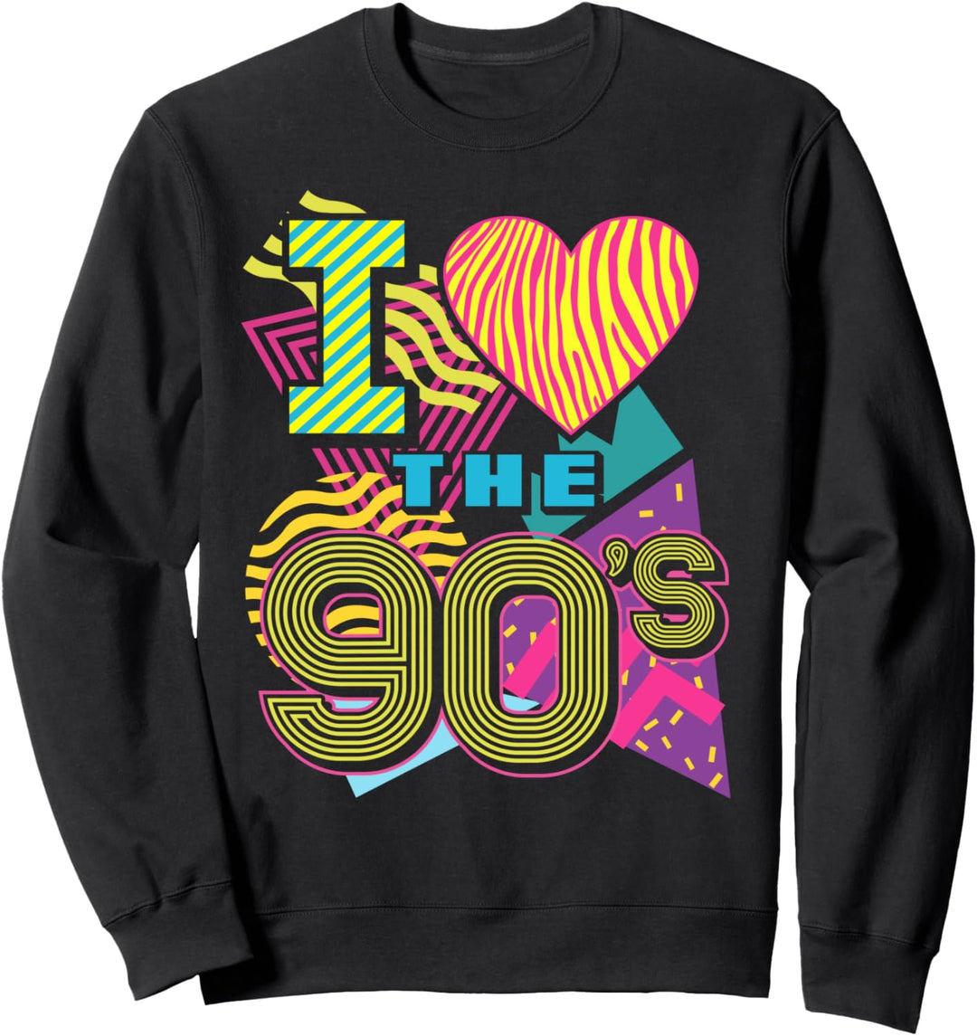 Ich liebe die 90er Jahre 1990er Jahre Nostalgie 80er Jahre Sweatshirt