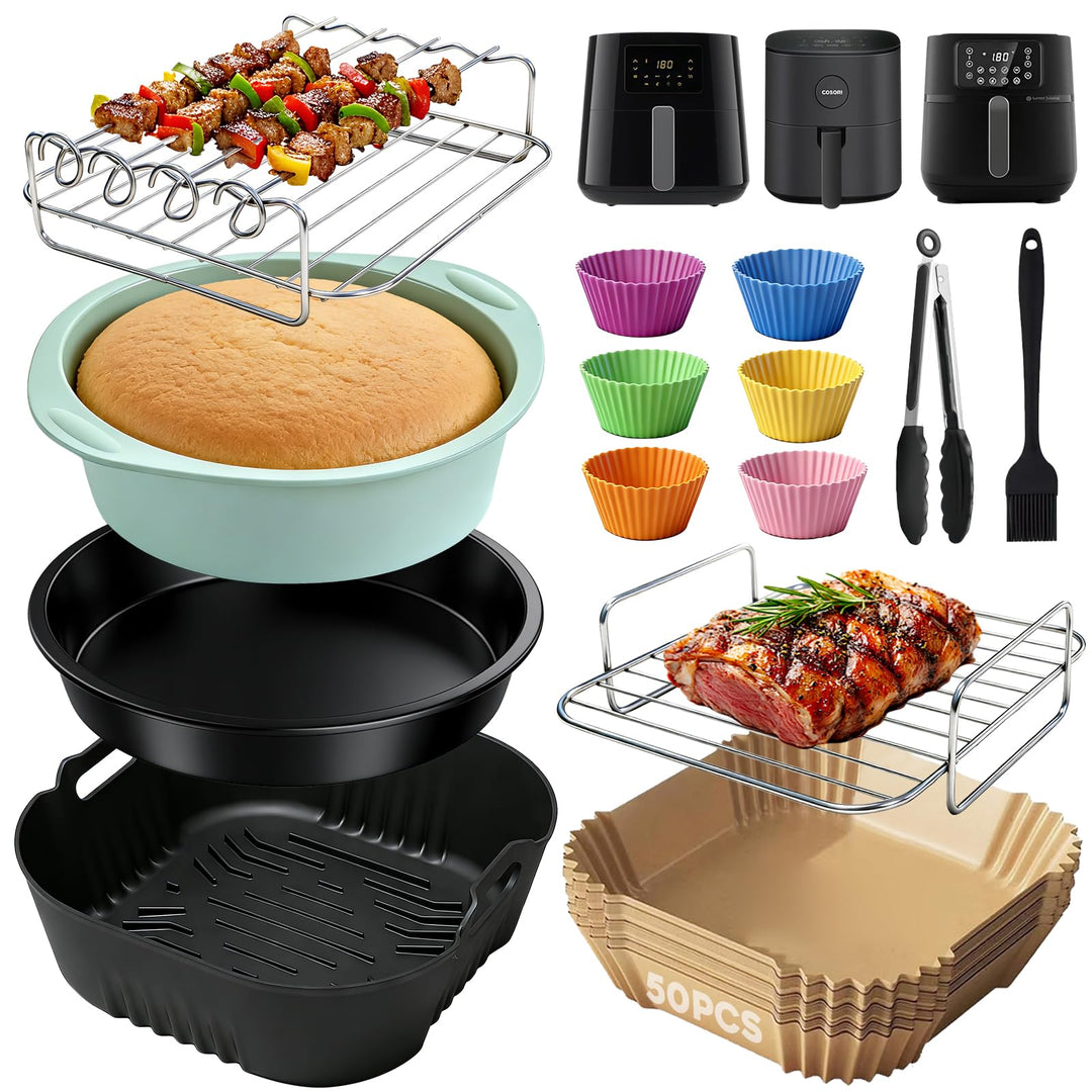 Silikonform Heissluftfritteuse für Philips Airfryer XL 6,2L HD9270/90, Airfryer Silikonform Set für