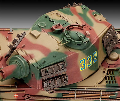 Revell 80-3249 Modellbausatz Panzer 1:35 - TigerII Ausf.B (Henschel Turret) im Massstab 1:35, Level