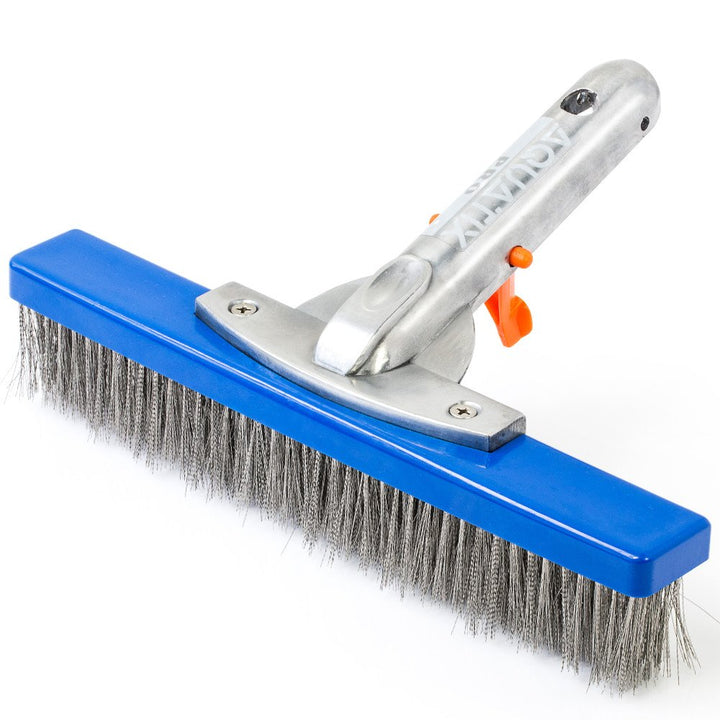 Aquatix Pro Strapazierfähige Poolbürste, langlebig, 25,4 cm, für hartnäckige Flecken, Aluminium-Grif