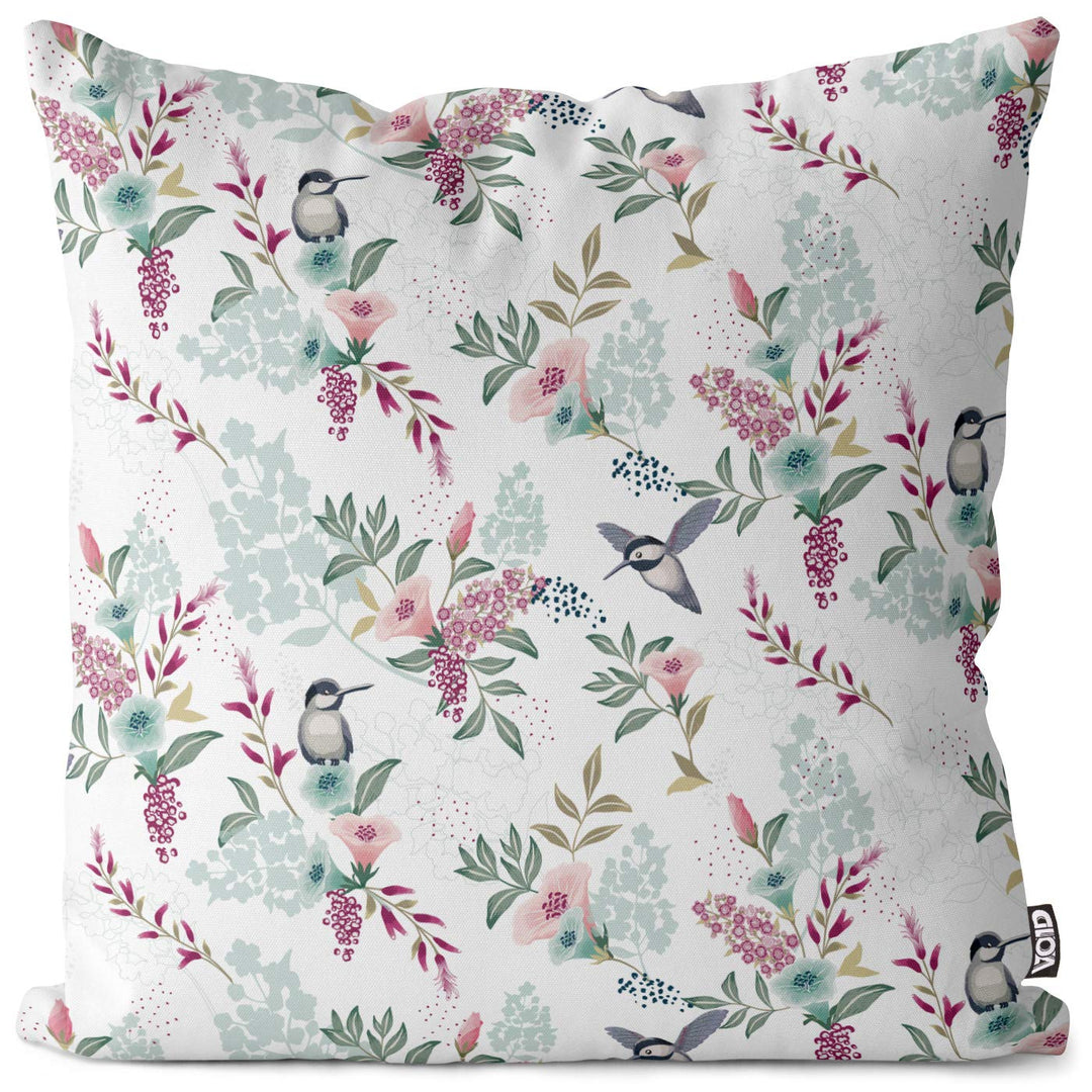 VOID Kolibri Blumen Kissenbezug Kissenhülle Sofakissen Kissen Deko Outdoor-Kissen Dekokissen, Kissen