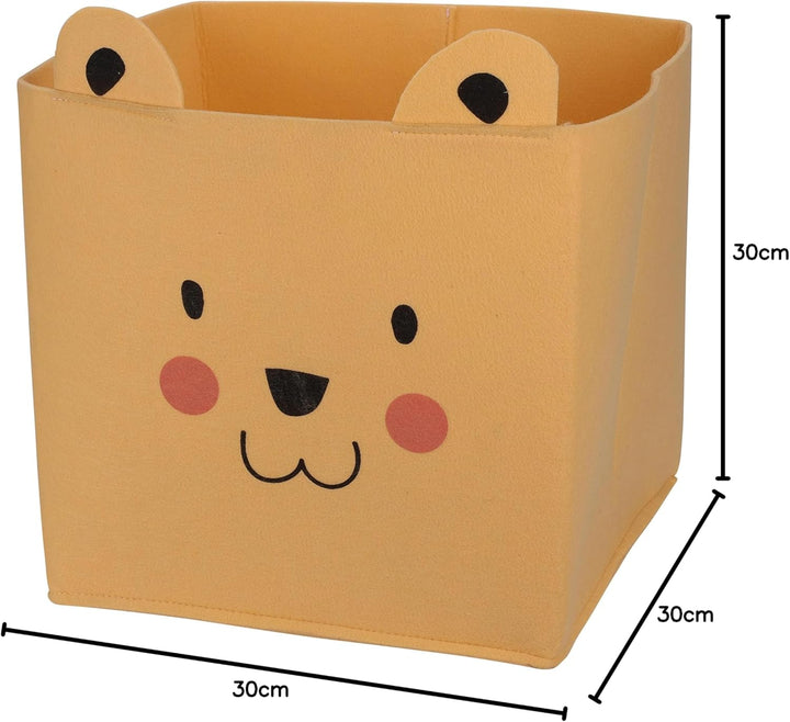 MIJOMA Kinder Aufbewahrungsbox Spielzeug-Box Spielzeugkiste für das Kinderzimmer (30x30x30 cm), falt