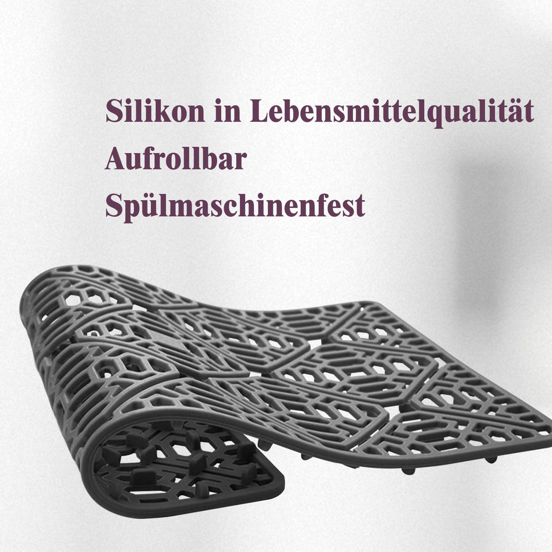 Silikon SpüLbeckeneinlage, Zusammenklappbar rutschfeste SpüLbeckenmatte Silikon 40x27 cm, Silikon Ab