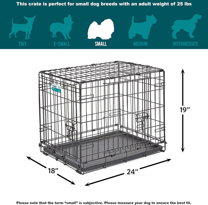 MidWest Homes for Pets iCrate Modell 1524 Hundebox, ca. 61 cm lang, mit Doppeltür, auslaufsicherer B