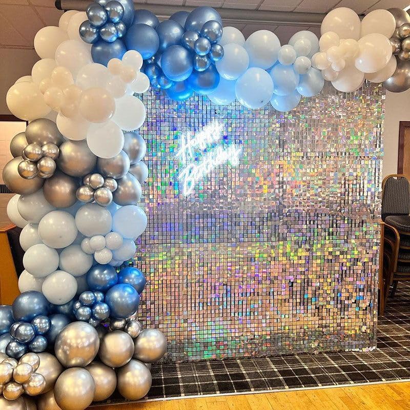 Kate Shimmer Wall Panels Pailletten Helles Silber Wand Pailletten Hintergrund Party Panels für Party