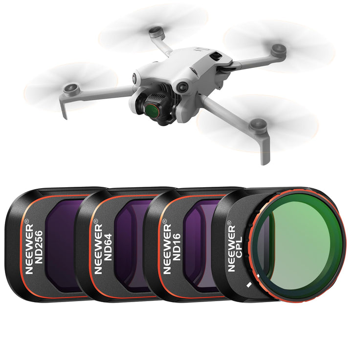NEEWER ND und CPL Filter Set Kompatibel mit DJI Mini 4 Pro, 4 Pack ND16 ND64 ND256 CPL Polarizer und