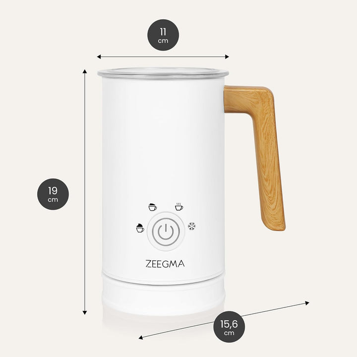 ZEEGMA MILKEE Milchaufschäumer Leistung 500 W Kapazität 650 ml Aufschäumen von warmer und kalter Mil