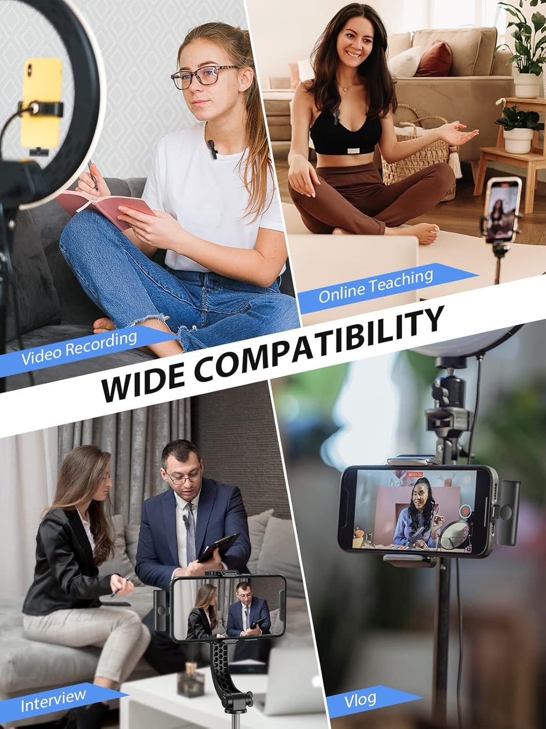 Lavalier Mikrofon,Gimpro MS1(A) 2.4GHz【Lightning】 Wireless Ansteckmikrofon für iOS Telefone Tablets