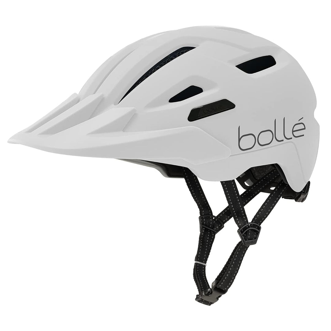 Bollé - Stance Cross, Bike Helmet, Urban Bike Helmet, Mountainbike Helmet, Visor Helmet Weiss M, Wei