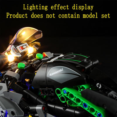 GEAMENT LED Licht-Set Kompatibel mit Lego Kawasaki Ninja H2R Motorrad (Motorcycle) - Beleuchtungsset