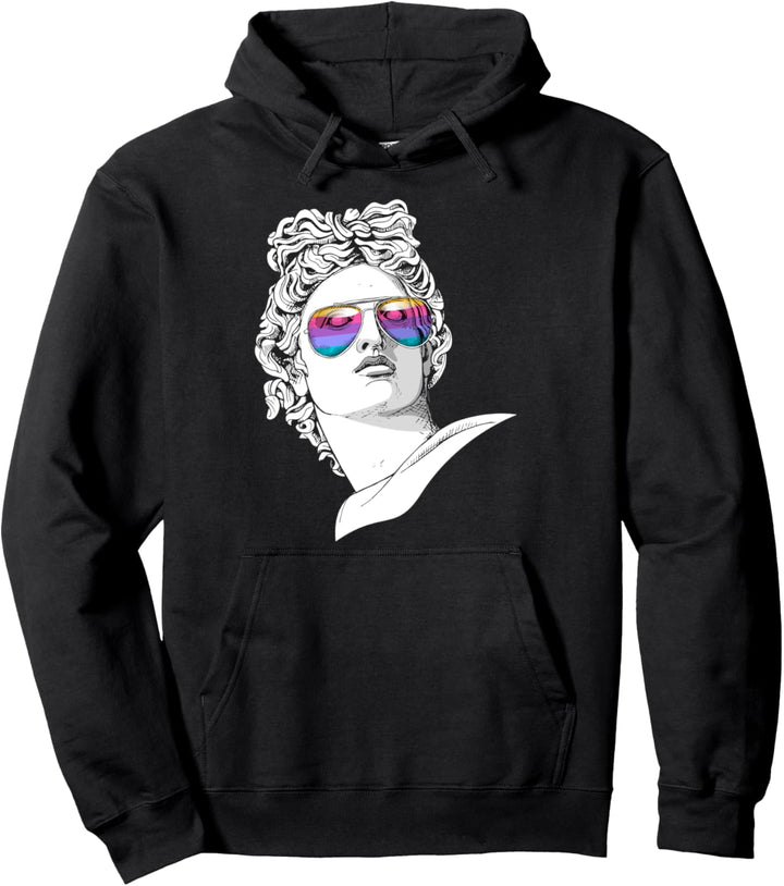 Cool Apollo Plaster Statue Illustration Graphic Design Art Pullover Hoodie