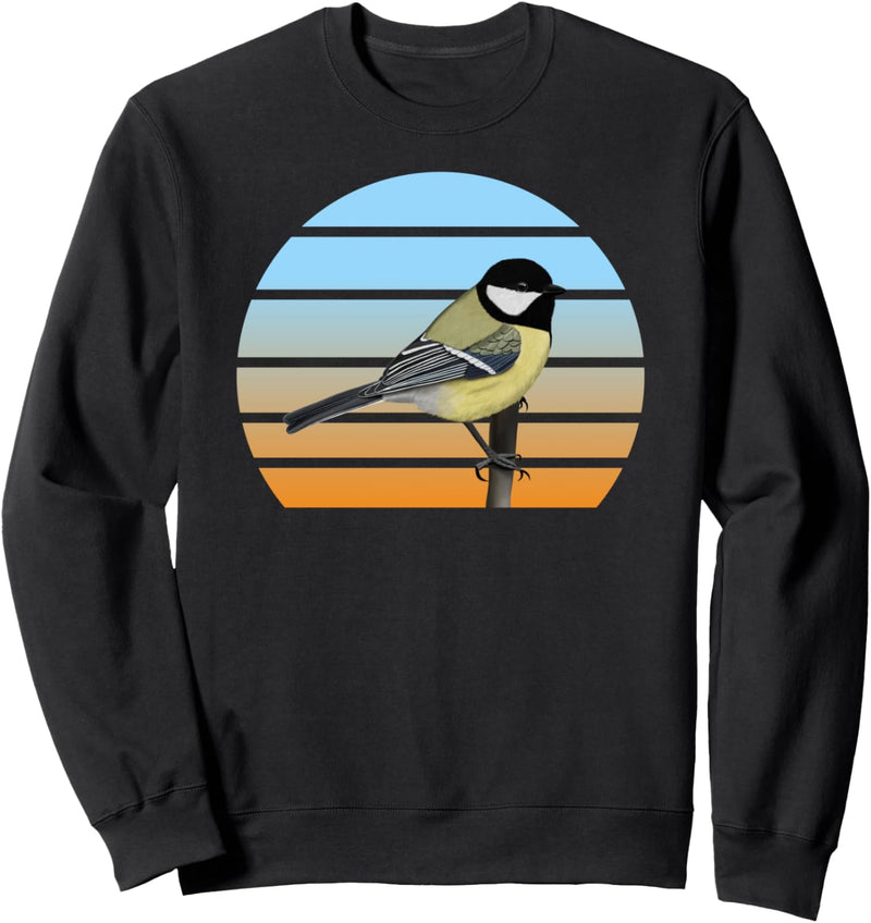 Kohlmeise Vogel Zeichnung Biologe Ornithologe Tierfreund Sweatshirt