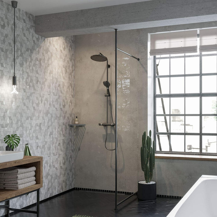 hansgrohe Duschsystem Croma Select S Showerpipe 280 Regendusche (Duschkopf, Duschstange, Thermostat,