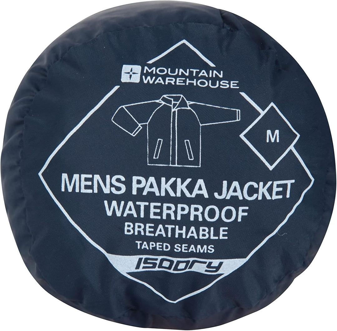 Mountain Warehouse Pakka Herren Wasserdicht Leichte verpackbare Regen Renn Sport Jacke XXS Marinebla