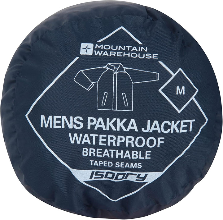 Mountain Warehouse Pakka Herren Wasserdicht Leichte verpackbare Regen Renn Sport Jacke XXS Marinebla