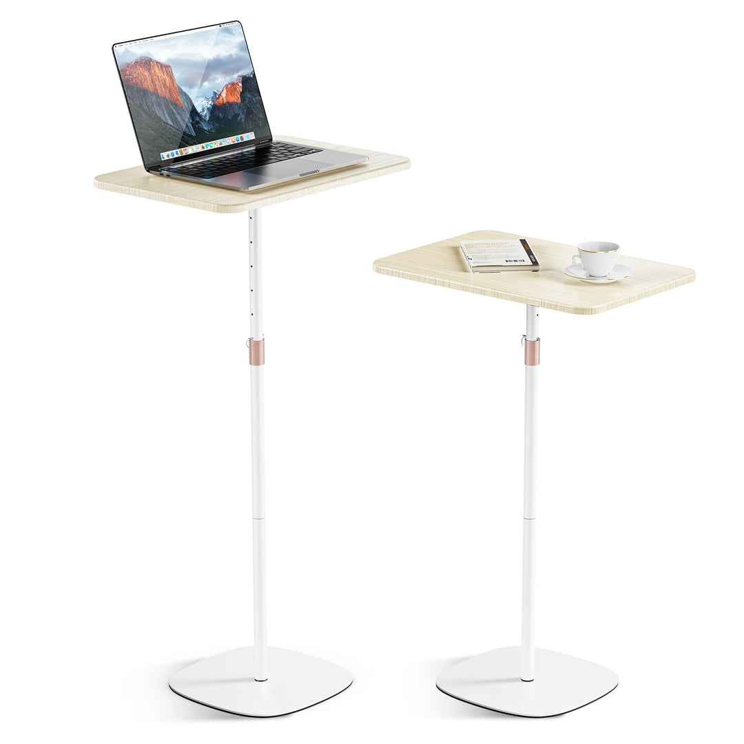 Tragbarer Laptop-Ständer, höhenverstellbarer Beistelltisch für Sofa/Nachtschrank, eleganter Holz-Red