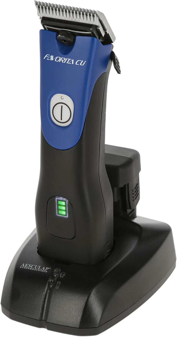 Kerbl Aesculap Favorita CLi, Schermaschine mit 2 Akkus, Nachtblau, Modell 2022, GT236-NB, Blau