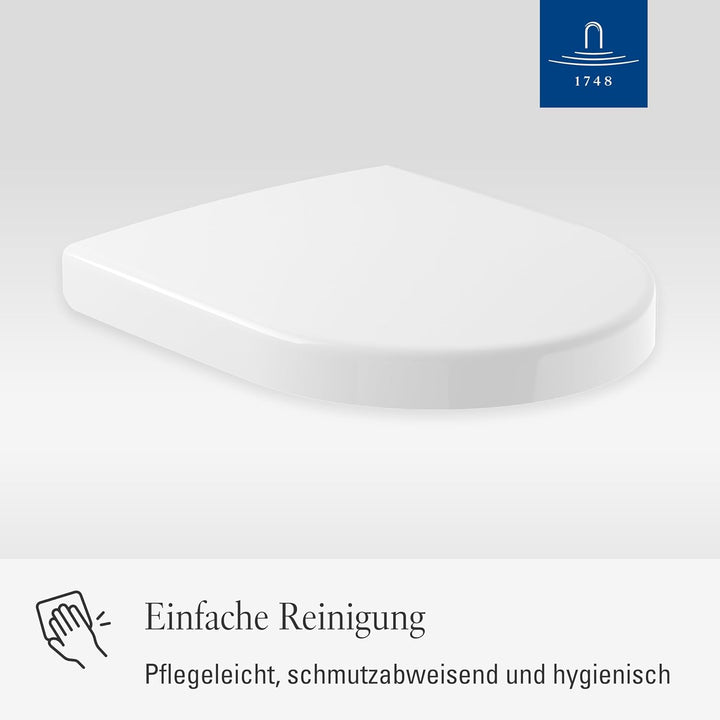 Villeroy & Boch WC-Sitz Architectura Compact - Toilettendeckel Weiss glänzend aus robustem Duroplast