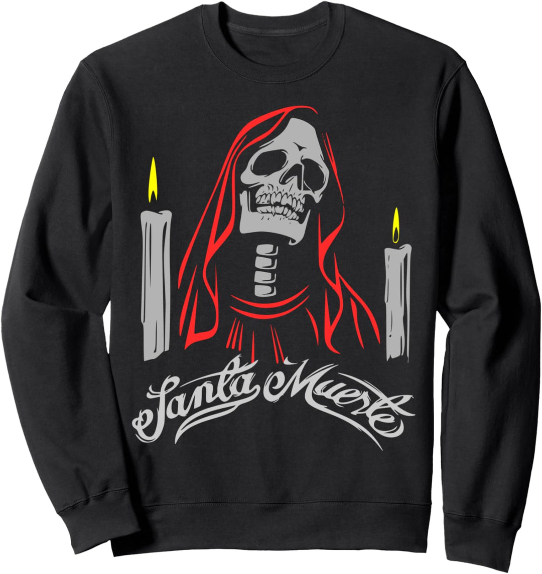 SANTA MUERTE MEXIKO SKELETT GOTHIC KULT MAYO DAMEN HERREN Sweatshirt