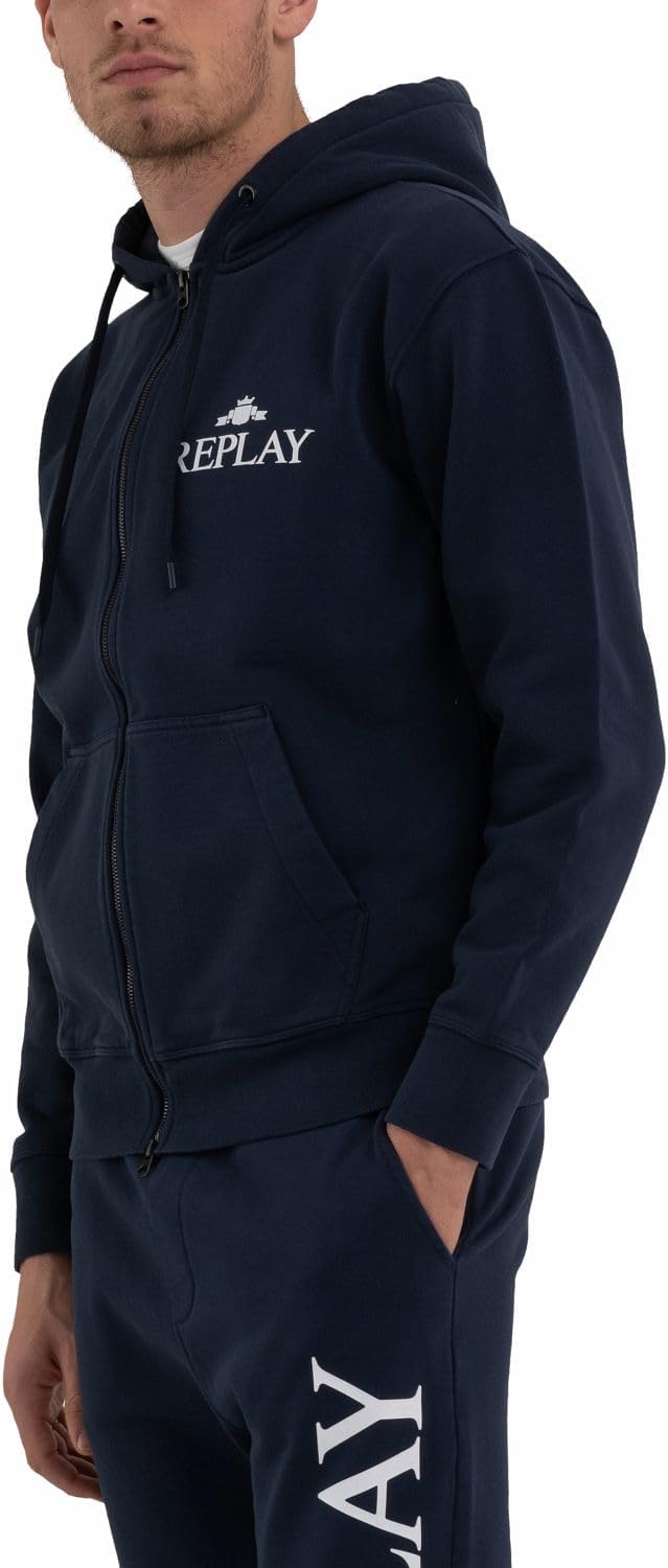 Replay Herren Kapuzenpullover, Blue 085