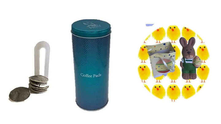Kaffeepaddose - Kaffeepads Dose hält die Pads länger frisch - Pad Dose für Kaffeepads + Oster Deko K