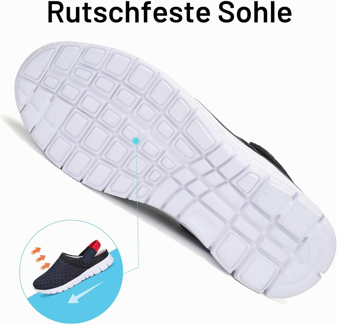 SAGUARO Unisex Clogs Sommer Hausschuhe Leicht Gartenschuhe Gr. 36-48 36 EU Rot, 36 EU Rot