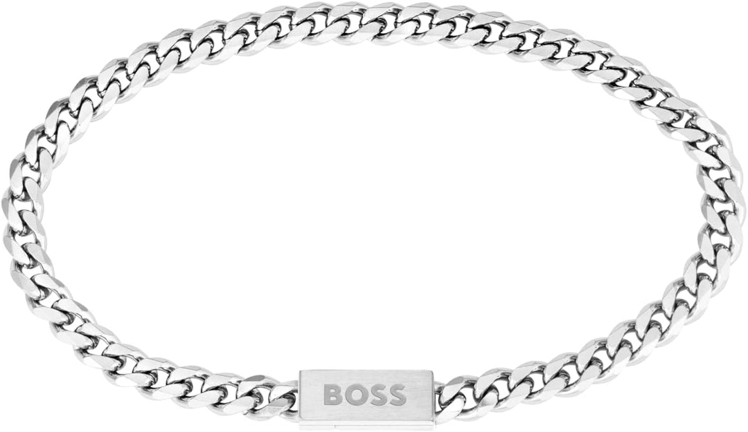 BOSS Jewelry Gliederarmband für Herren Kollektion CHAIN FOR HIM aus Edelstahl - Erhältlich aus Silbe