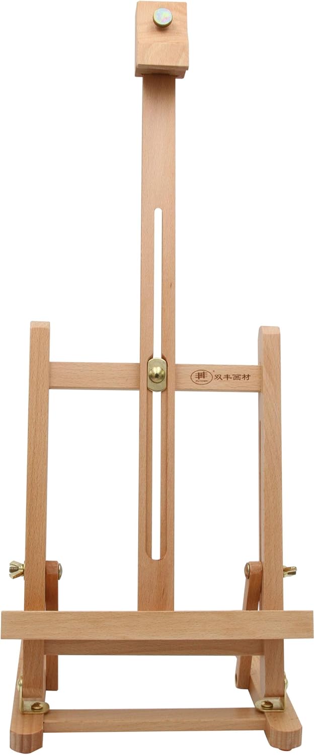 Paintersisters T-40 TISCHSTAFFELEI 65cm Buchenholz FSC® für Keilrahmen bis 40 cm, Sitzstaffelei, Mal