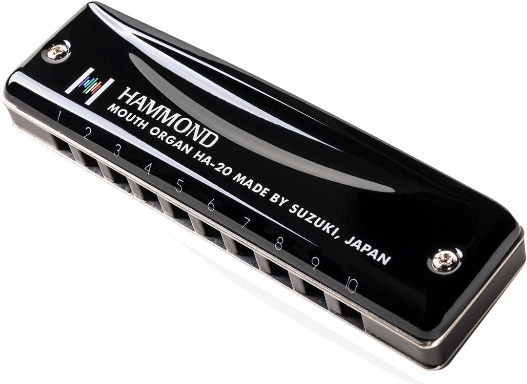 Suzuki Diatonic Harmonica Hammond HA-20 - key of Bb, Suzuki-Promaster-Hammond-Bb, schwarz