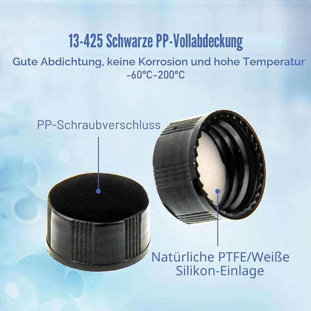ALWSCI 144 Stück Glasfläschchen 4ml Probe Klarglas Fläschchen, Probenahme Glasflaschen mit Schraubve