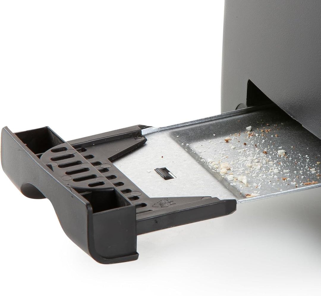DOMO DO959T Toaster - für 2 Toasts - mit Röstaufsatz schwarz+Edelstahl