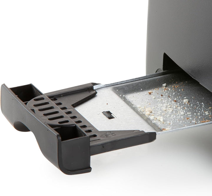 DOMO DO959T Toaster - für 2 Toasts - mit Röstaufsatz schwarz+Edelstahl