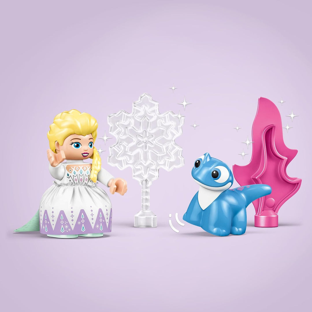 LEGO DUPLO | Disney ELSA und Bruni im Zauberwald, Eiskönigin-Spielzeug mit 4 Figuren für 2-jährige K