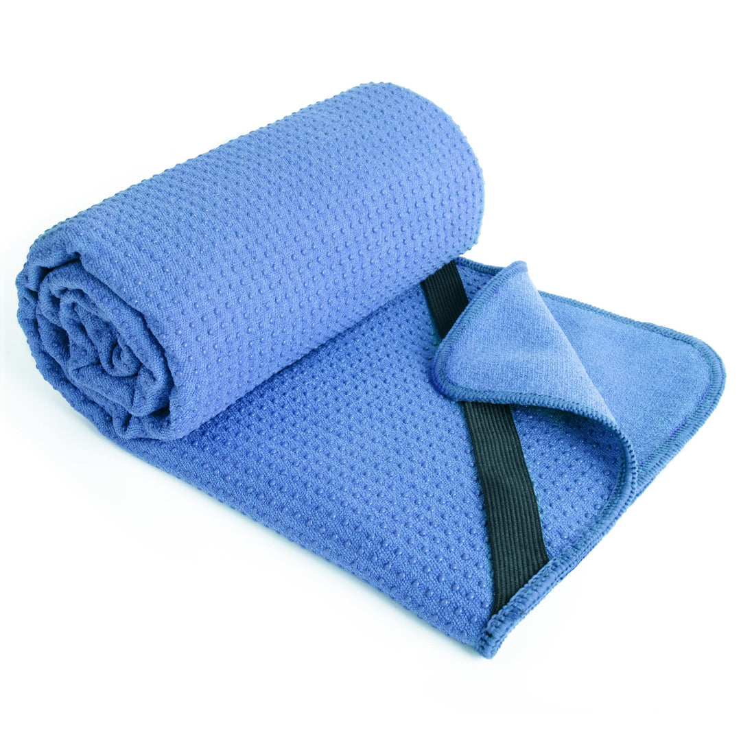 Polyte - Yoga Handtuch aus Mikrofaser mit Rutschfester Silikon Unterfläche und Elastischen Bändern,
