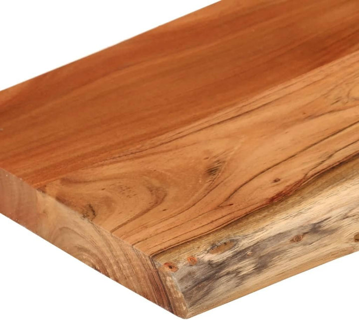 vidaXL Wandregal 120x30x2,5 cm Rechteckig Massivholz Akazie Baumkante
