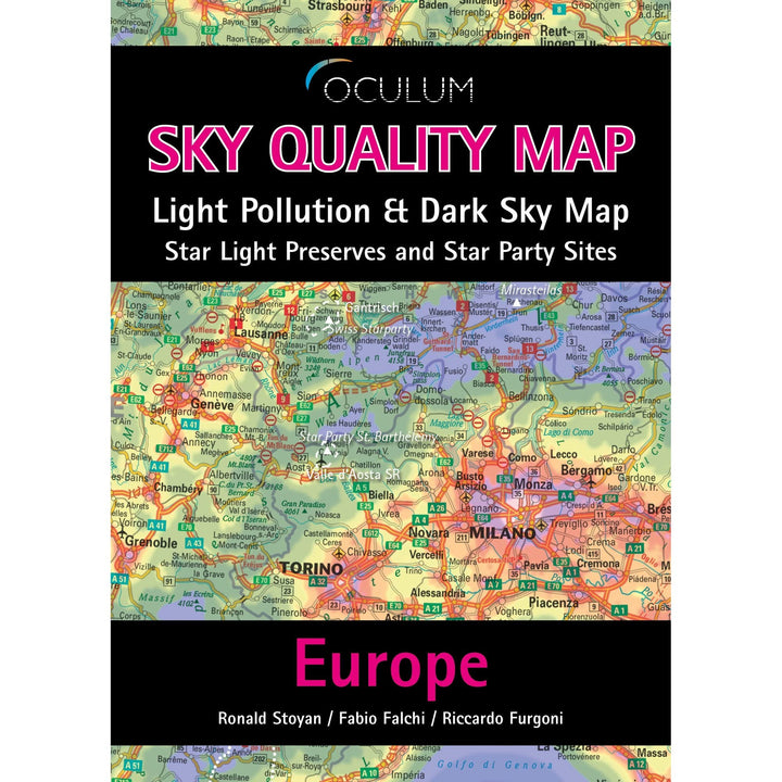 Sky Quality Map Europe: Light Pollution & Dark Sky Map - Star Light Preserves and Star Party Sites,