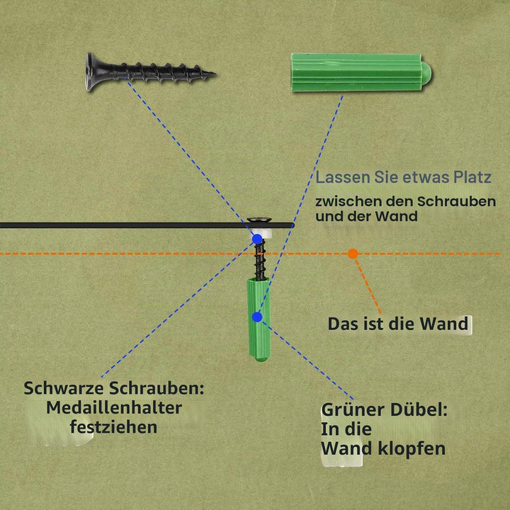 CREATCABIN Gymnastik-Medaillenaufhänger,Display,Trophäenregal,Medaillenhalter Mit Regalständer,Sport
