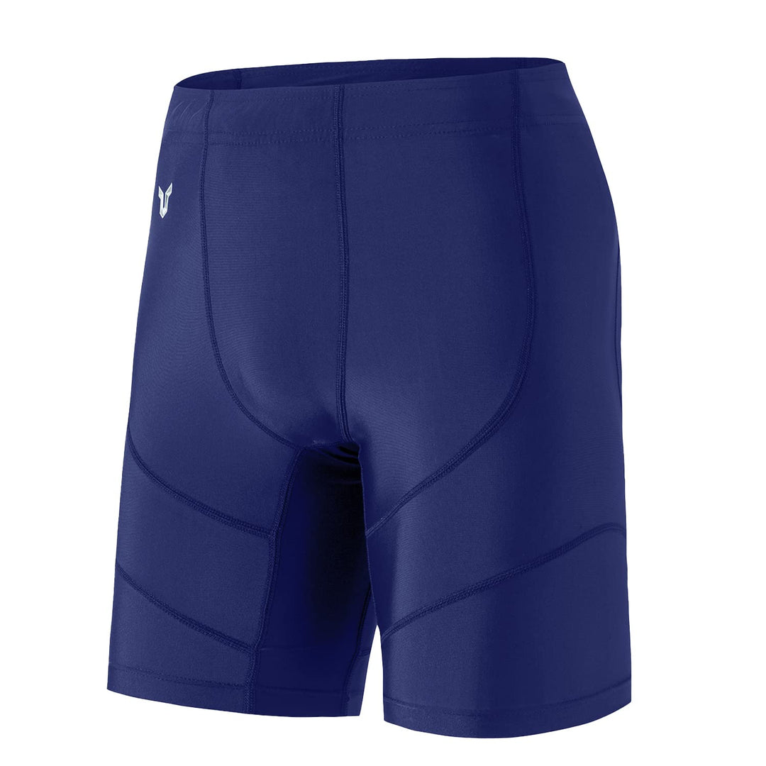 HUGE SPORTS Herren Splice Schwimmhose Kompression Jammer Lang Wilde Serie 3XL Blau, 3XL Blau