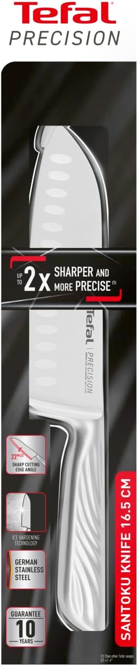 Tefal Precision Santokumesser 16,5 cm, schärfstes Messer, 22°-Klingenwinkel, Eishärtungstechnologie,