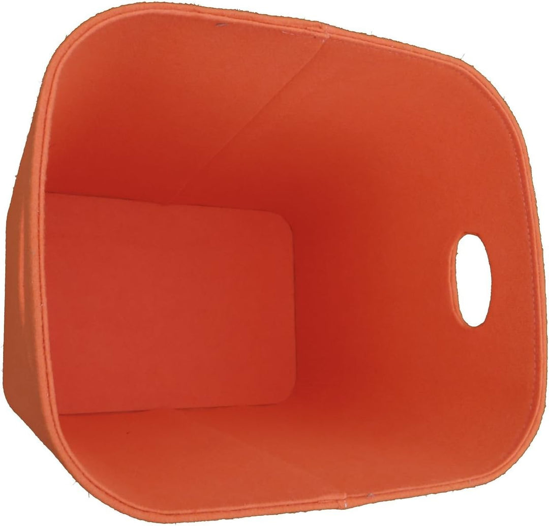 Holzkorb aus Filz orange Filzkorb von elda BUTIKEN Kaminholz Brennholz Filz Korb